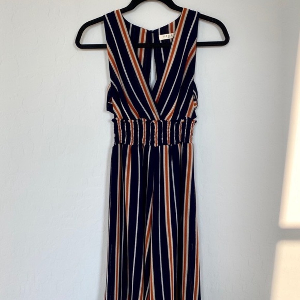 💕 💙 ILLA ILLA Navy and Orange Striped Jumper💕